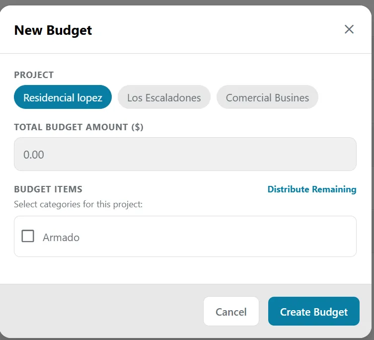 Crear Presupuesto EdBuildSoft
