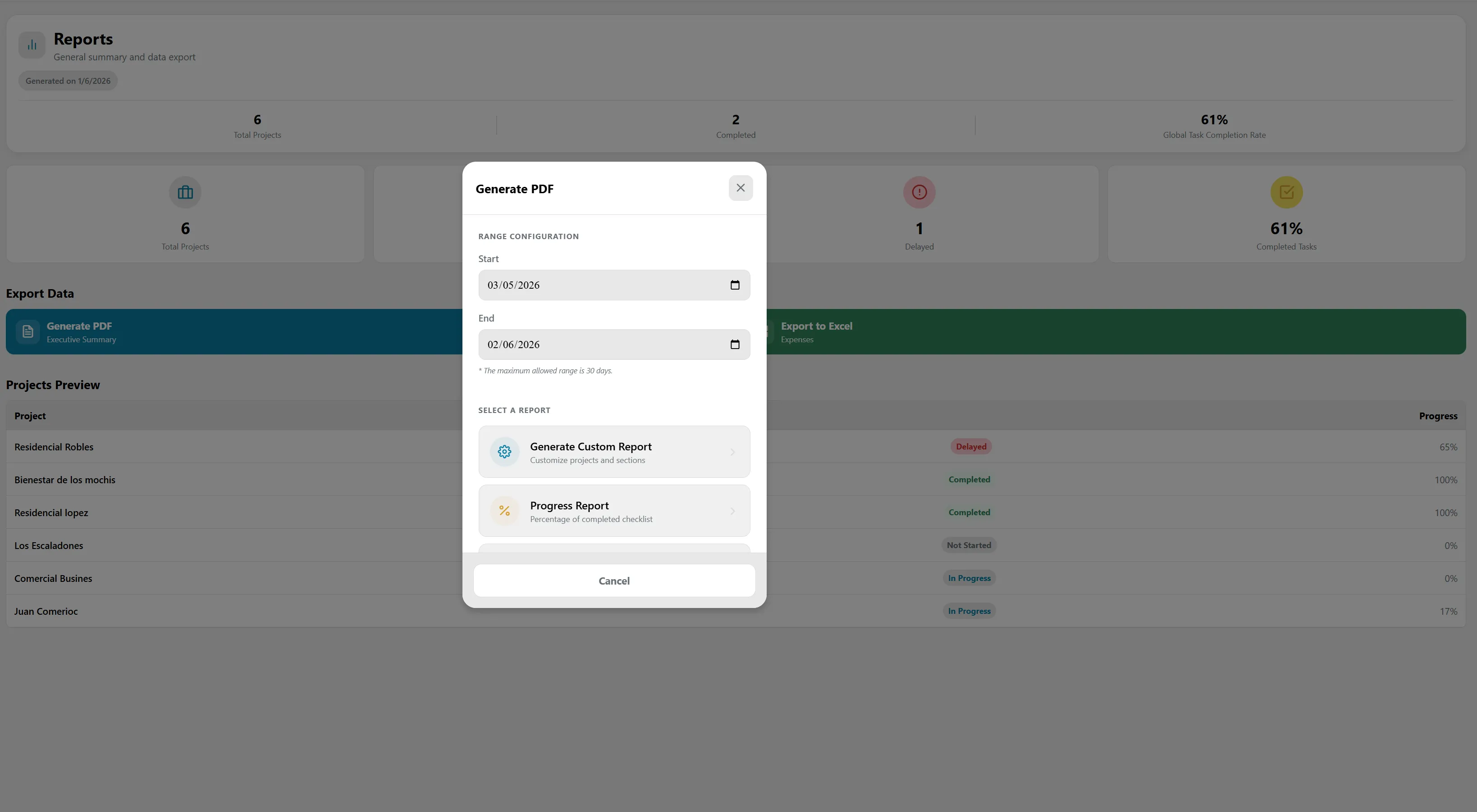 Generación de Reportes PDF EdBuildSoft