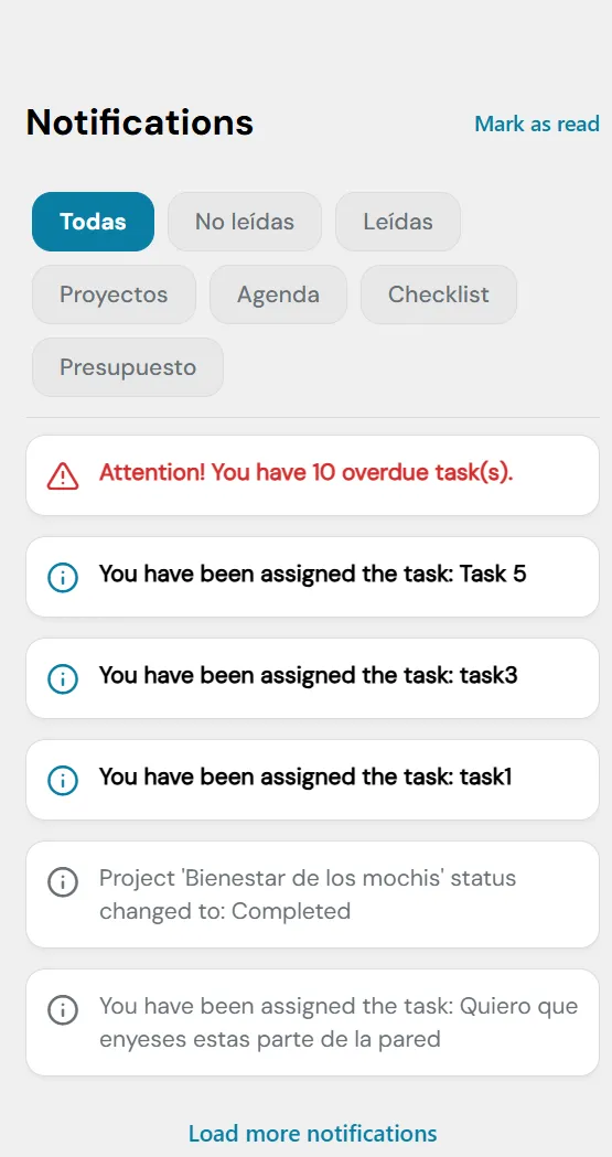 Centro de Notificaciones EdBuildSoft